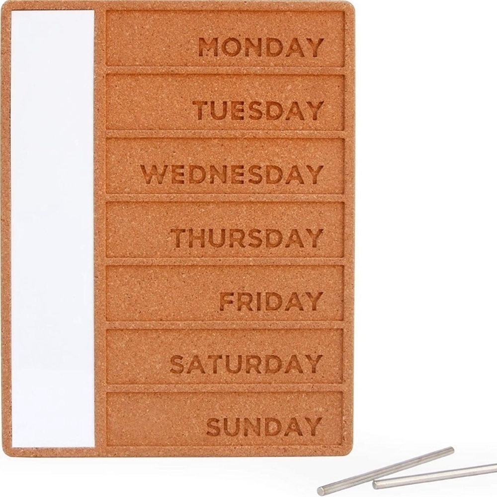 Cork Weekday Planner One-Size - Picture 2 of 6